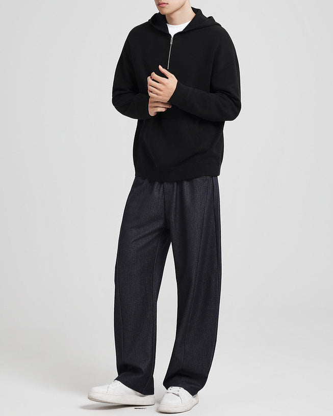 The Half-Zip Hooded Knit Sweater