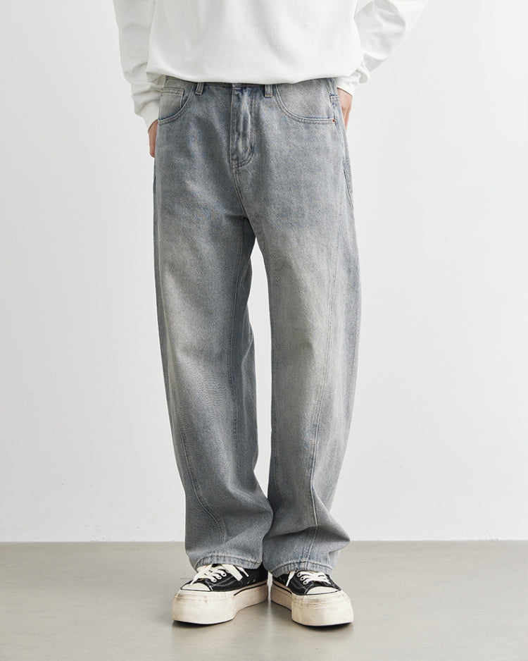 Washed Grey Loose Fit Jeans