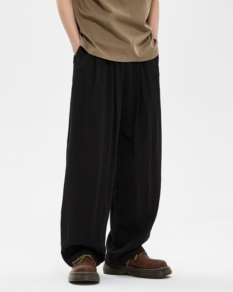 Relaxed Embroided & Wide-Leg Trousers