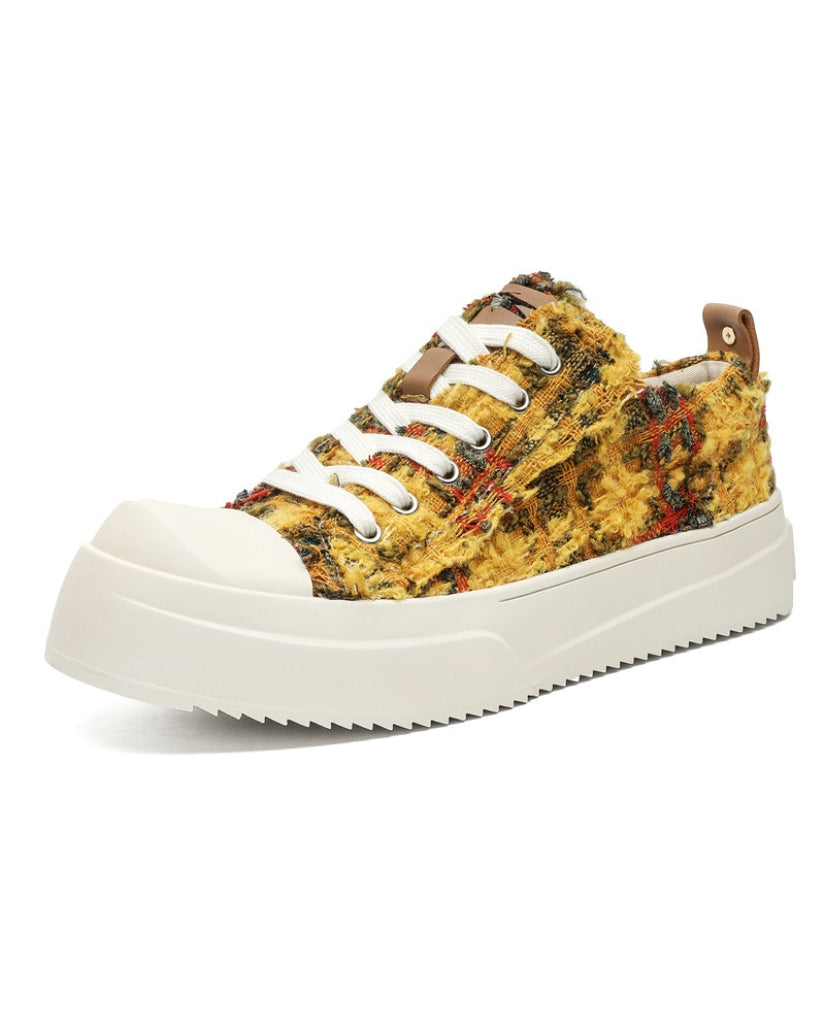 Mosaic Tweed Platform Sneakers