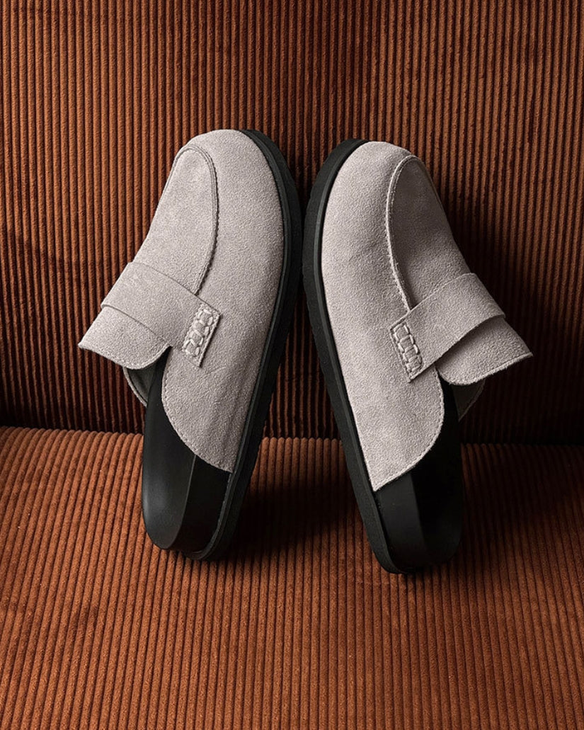 Suede Mule Loafers