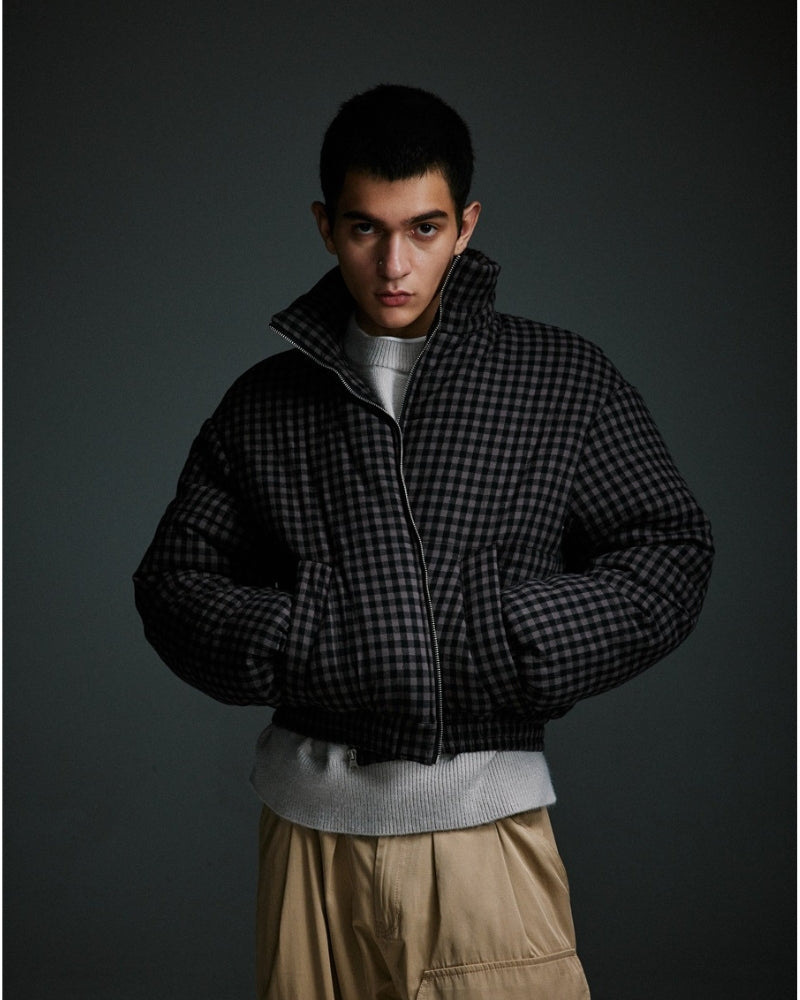 Shadow Checkered Puffer Jacket