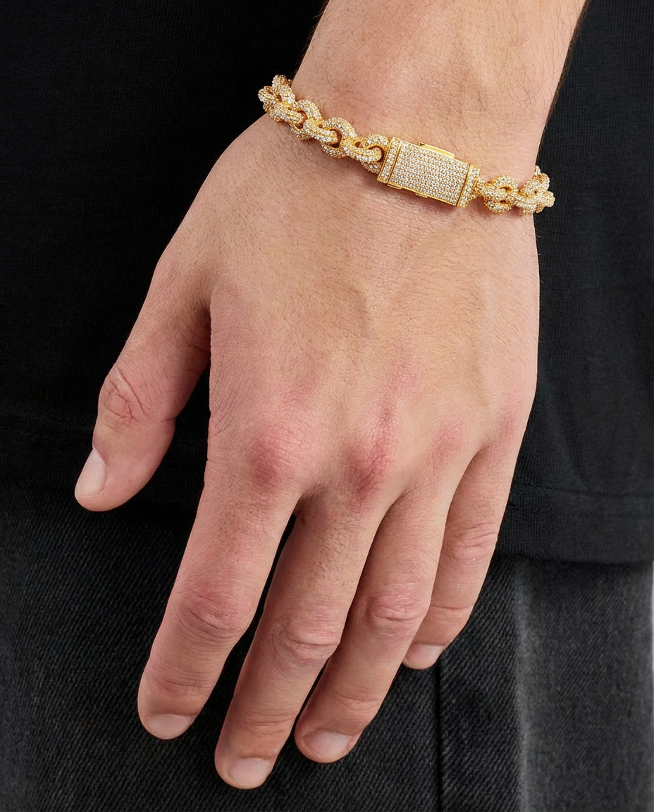 Iced Infinity Link Bracelet