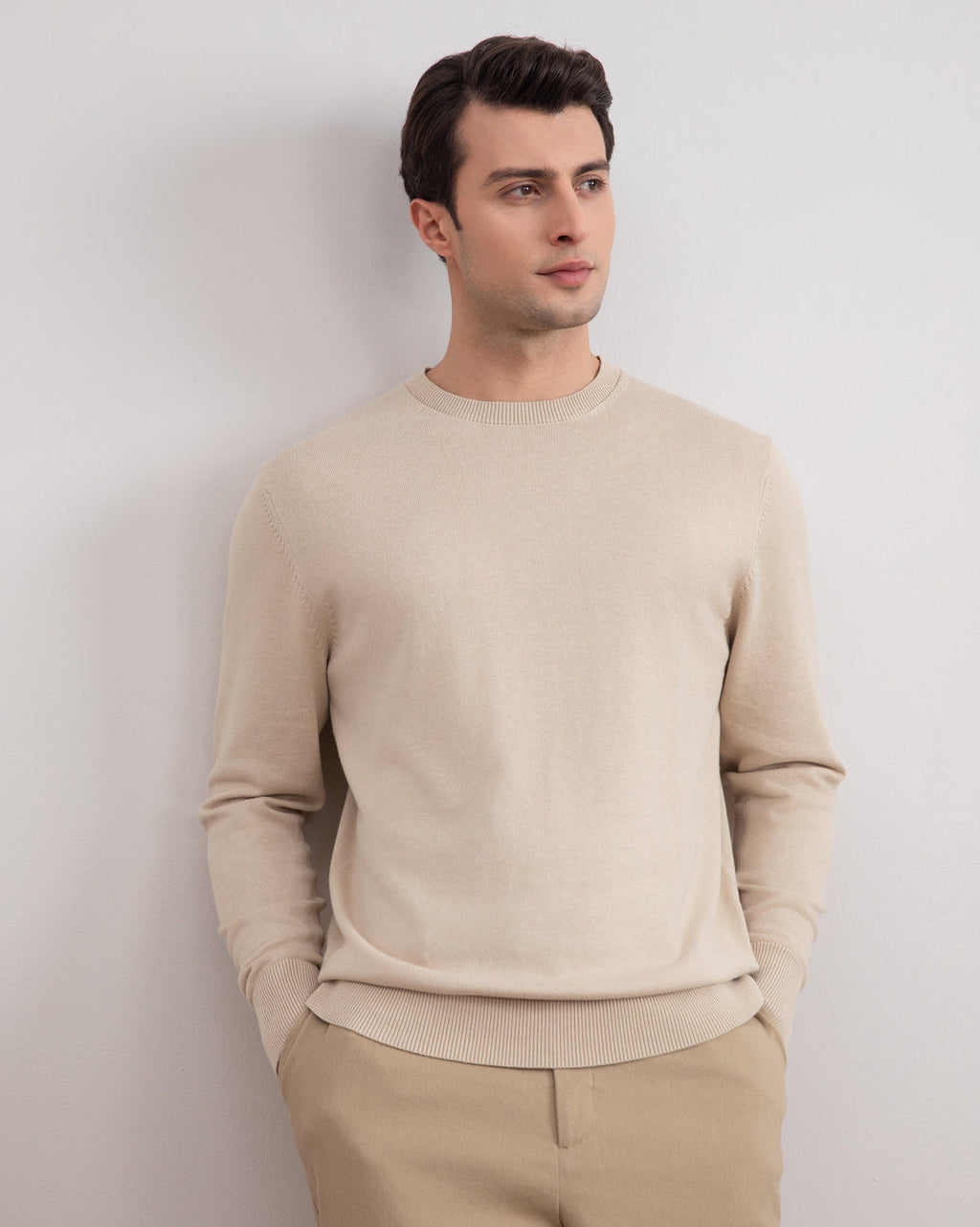 Beige Crewneck Sweater