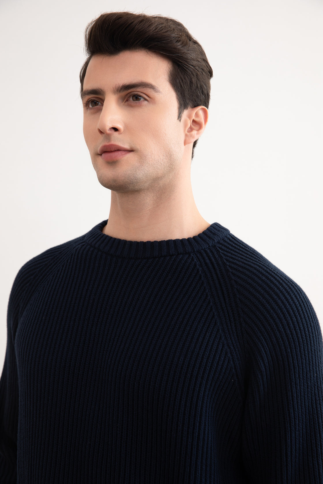 Navy English Rib Crewneck