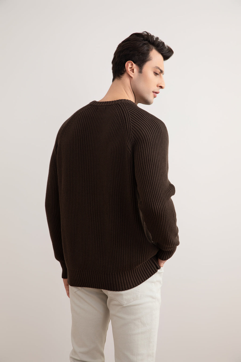 Brown English Rib Crewneck