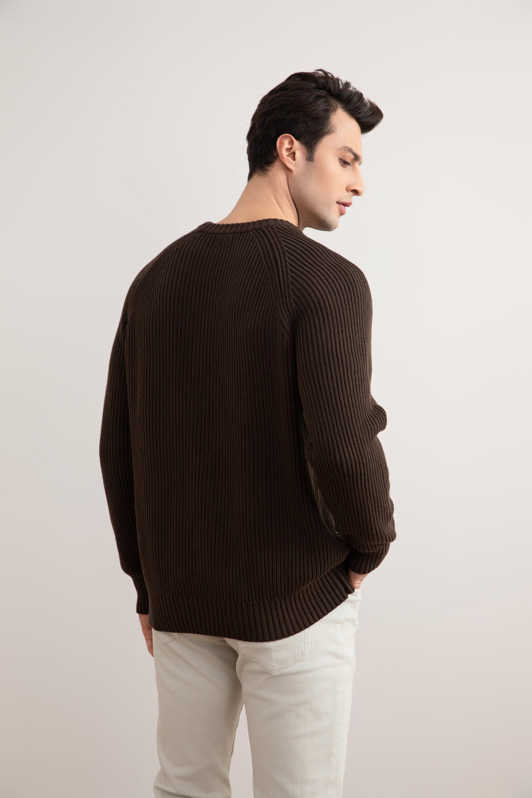 Brown English Rib Crewneck