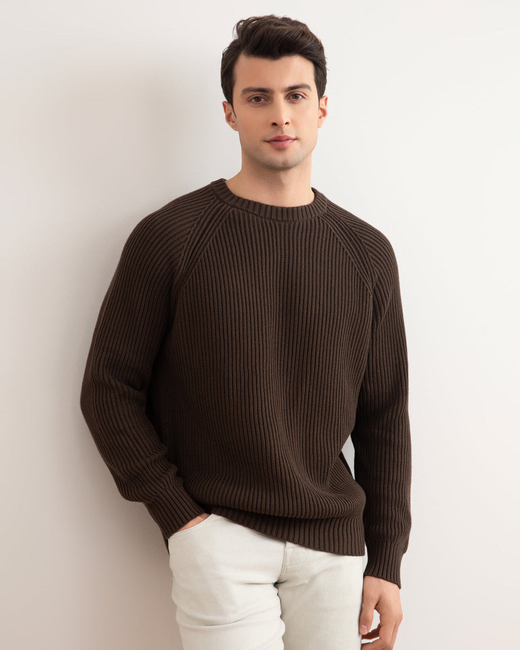 Brown English Rib Crewneck