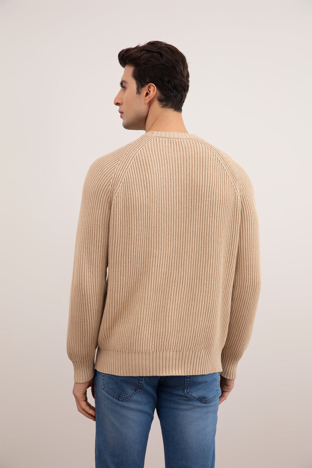 Tan English Rib Crewneck