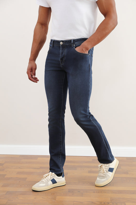 Navy Wash Slim-fit Jeans