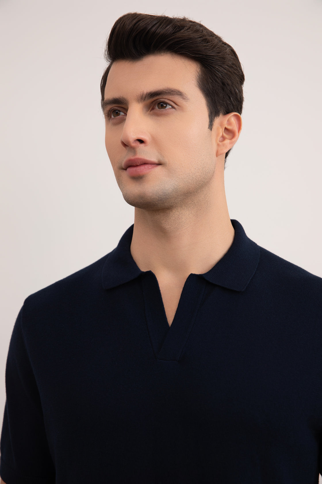 Navy Open Polo T-shirt