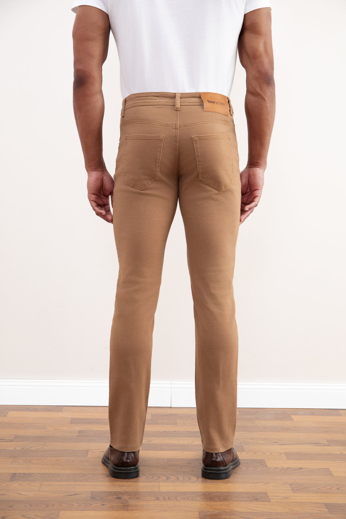 Light Taupe Stretch Five-pockets Jeans