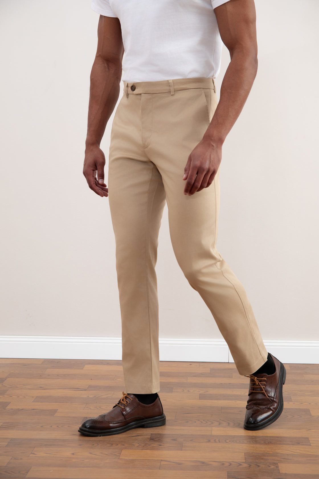 Tan Straight-Fit Chino