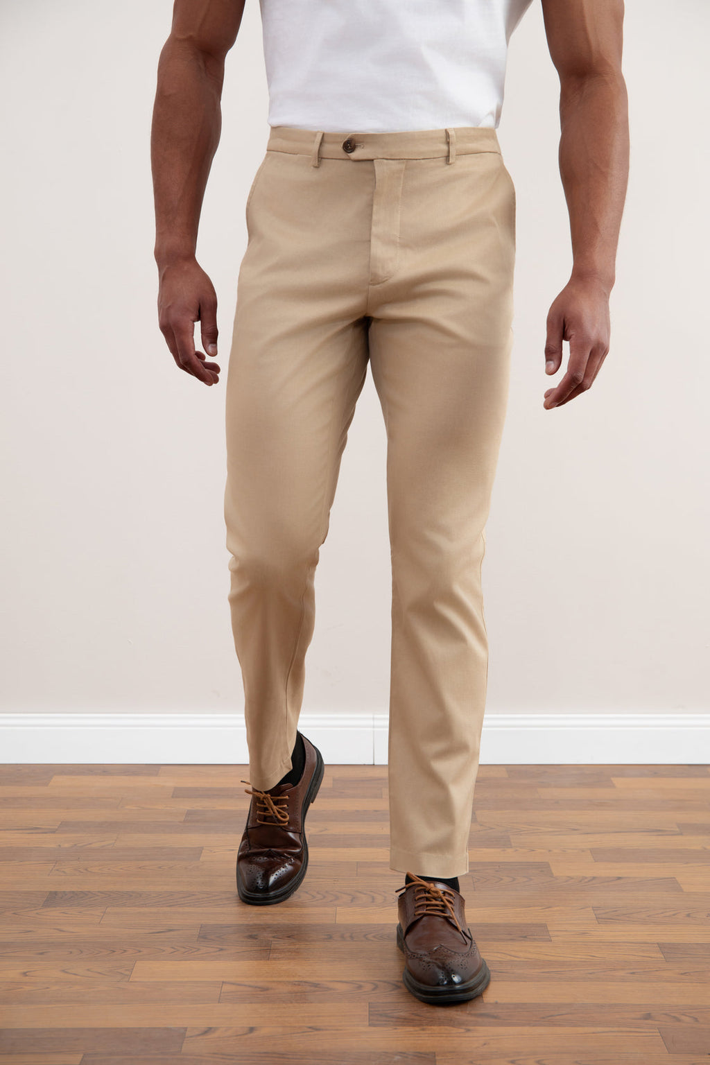 Tan Straight-Fit Chino