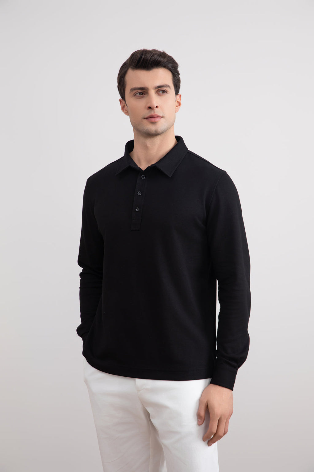 Black Jersey Polo Shirt