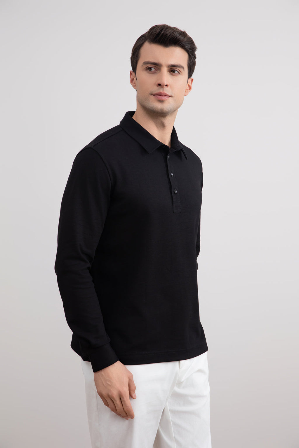 Black Jersey Polo Shirt