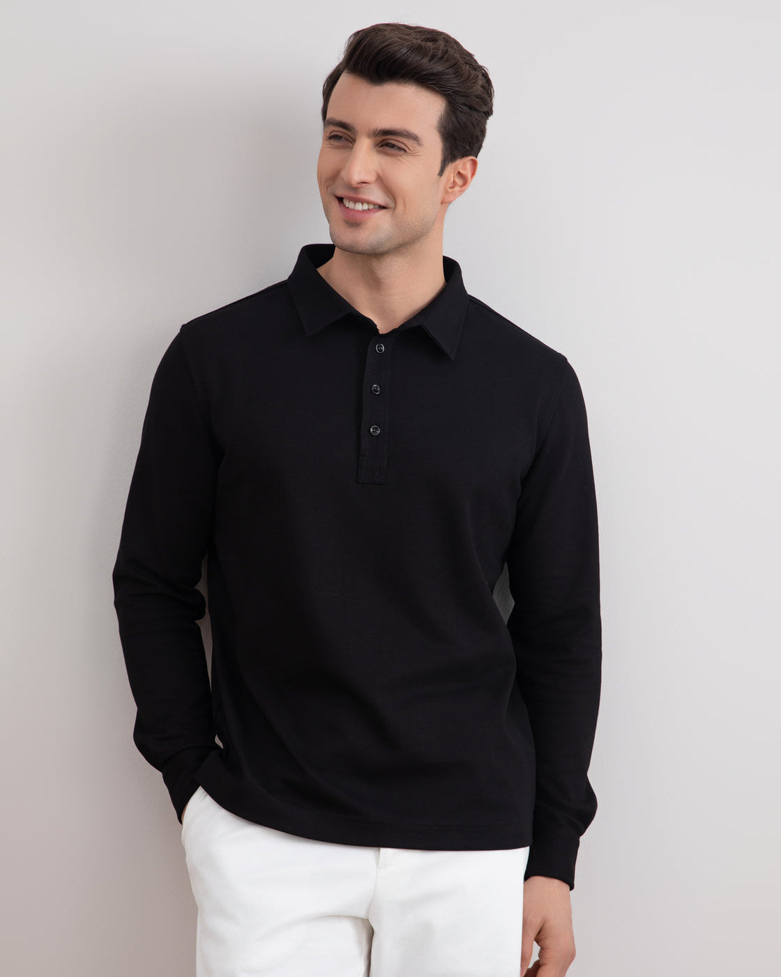 Black Jersey Polo Shirt
