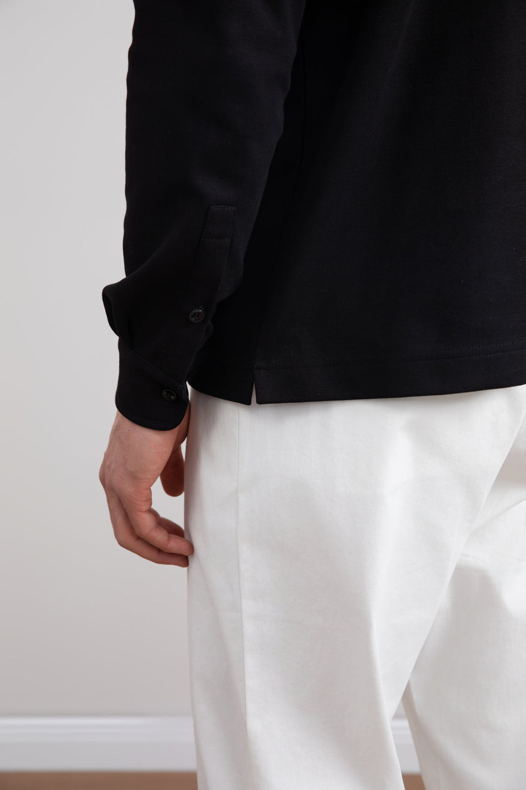 Black Jersey Polo Shirt