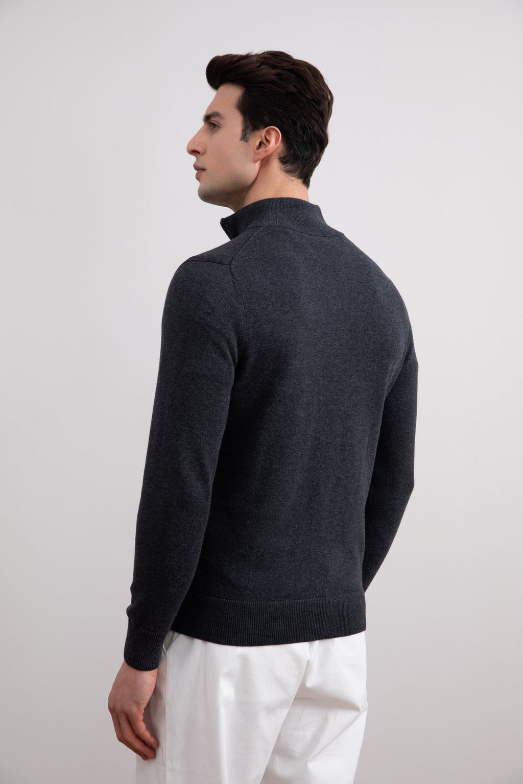 Charcoal Half-Zip Sweater
