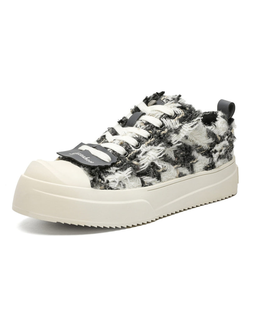 Mosaic Tweed Platform Sneakers