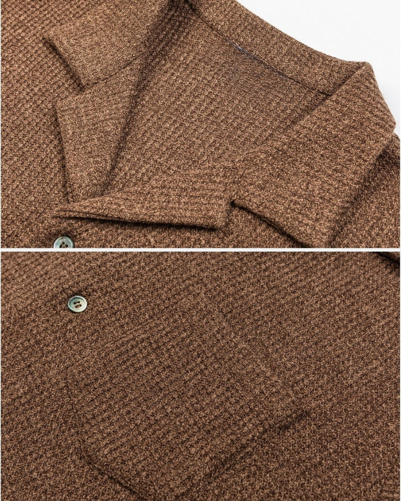 Textured Knit Cuban Collar Shirt