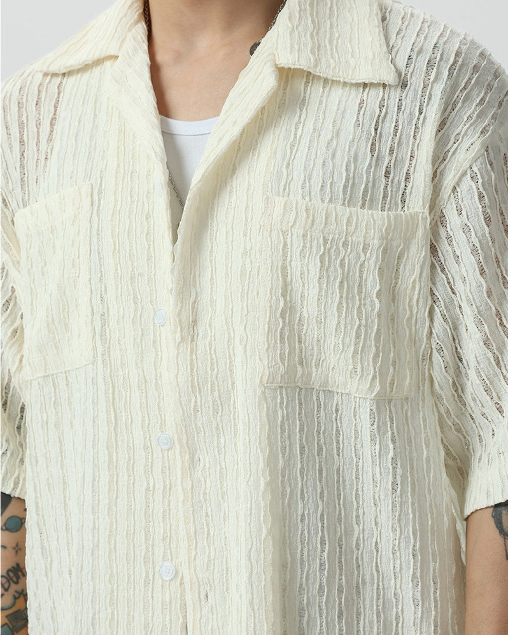 Breezy Texture Short-Sleeve Shirt