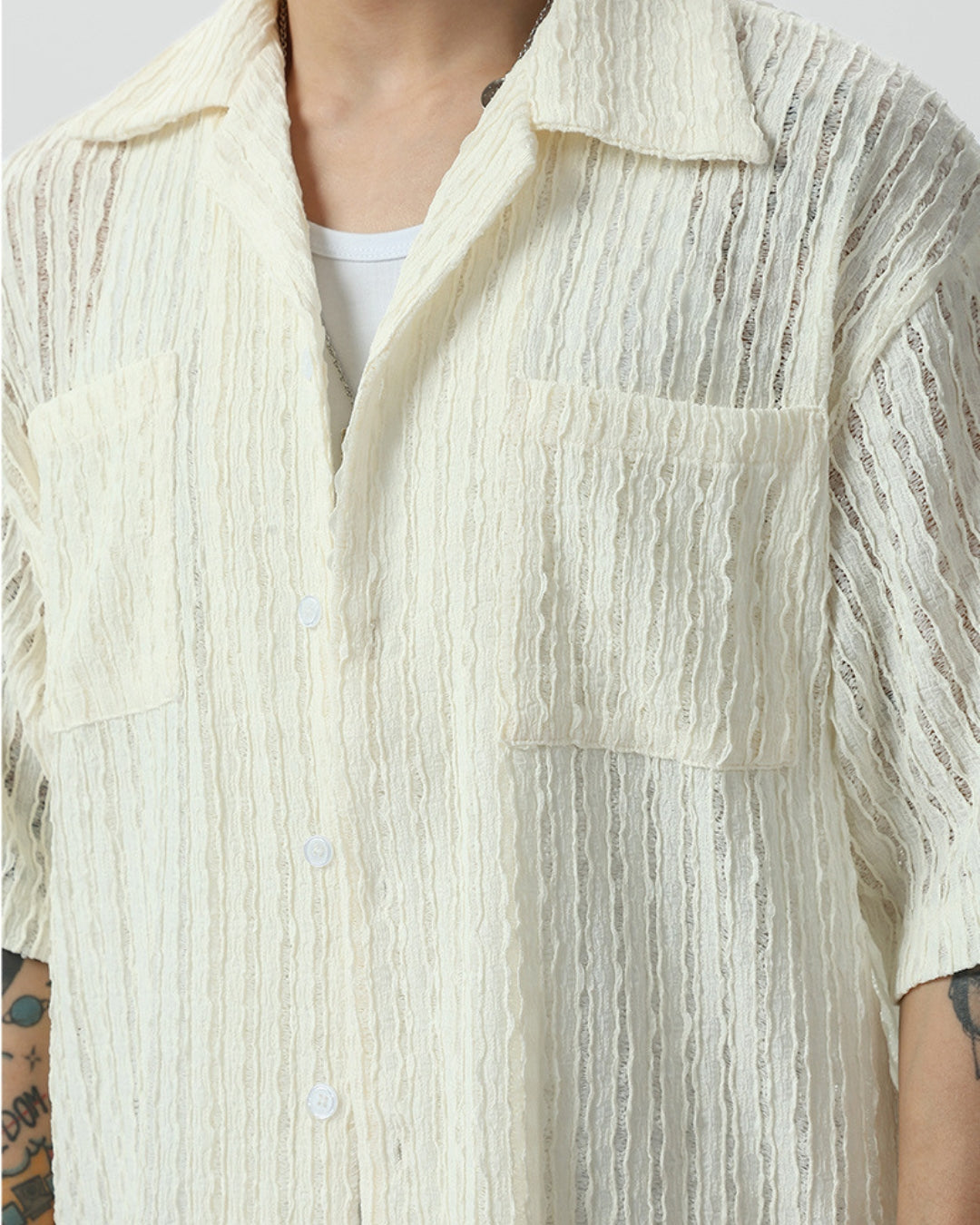 Breezy Texture Short-Sleeve Shirt