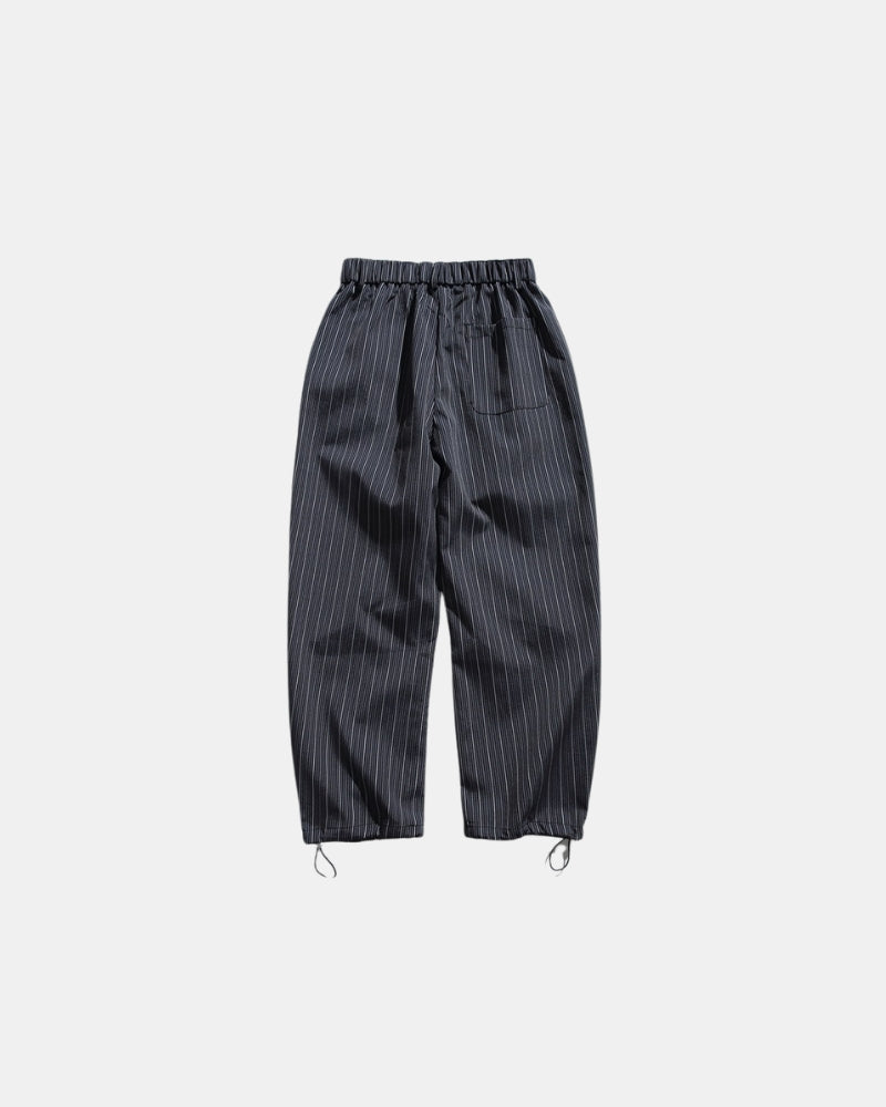 Relaxed Pinstripe Drawstring Pants