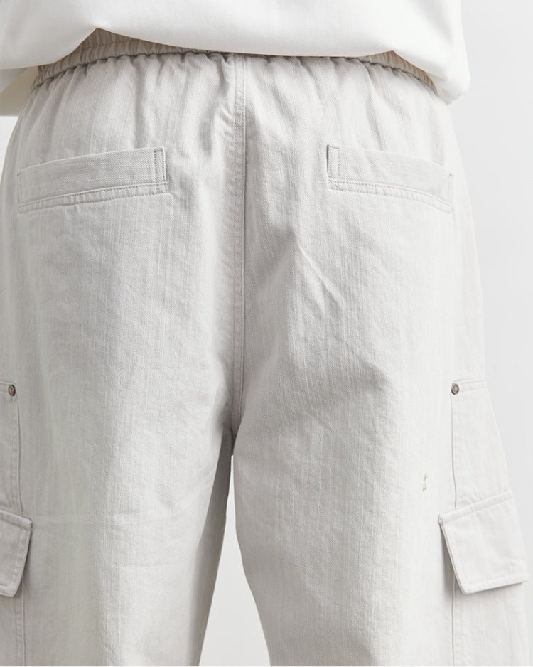 Parachute Cargo Pants with Drawstrings