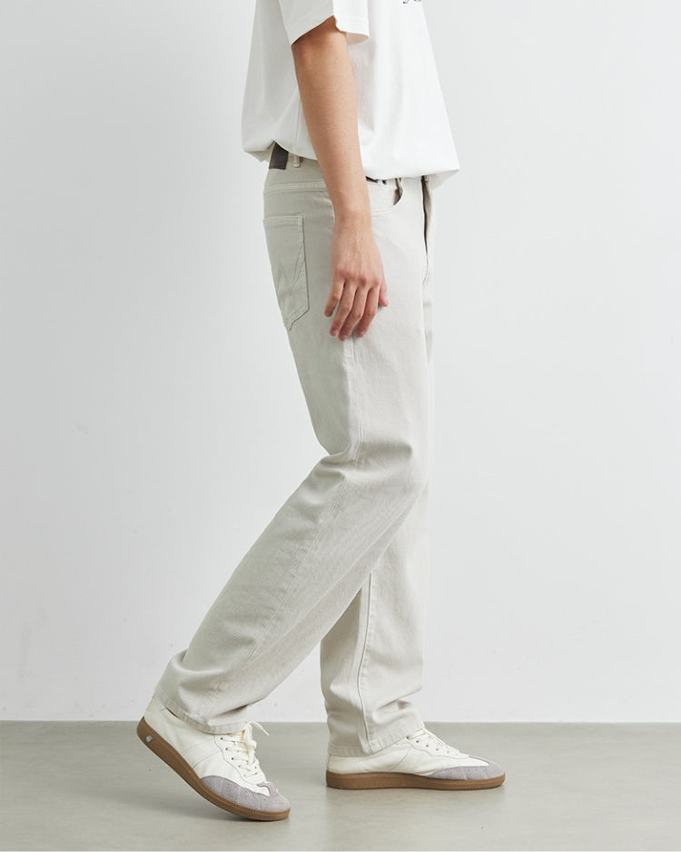 Soft Sand Straight Denim Jeans