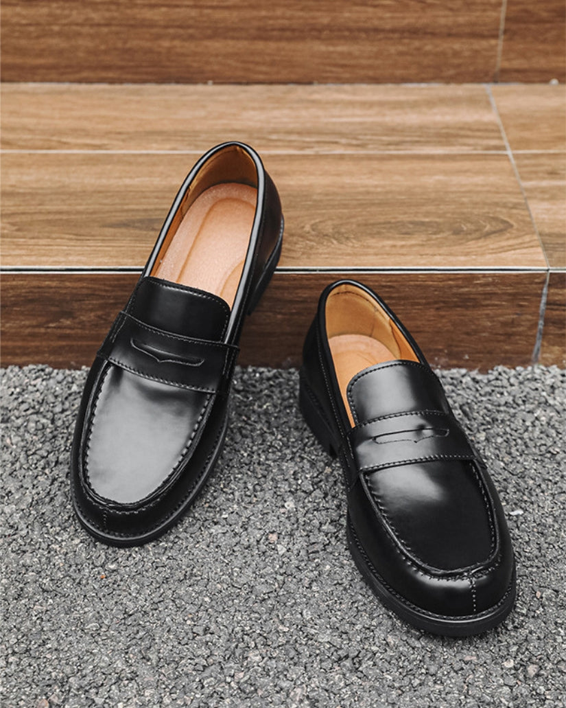 Leather Black Penny Loafers