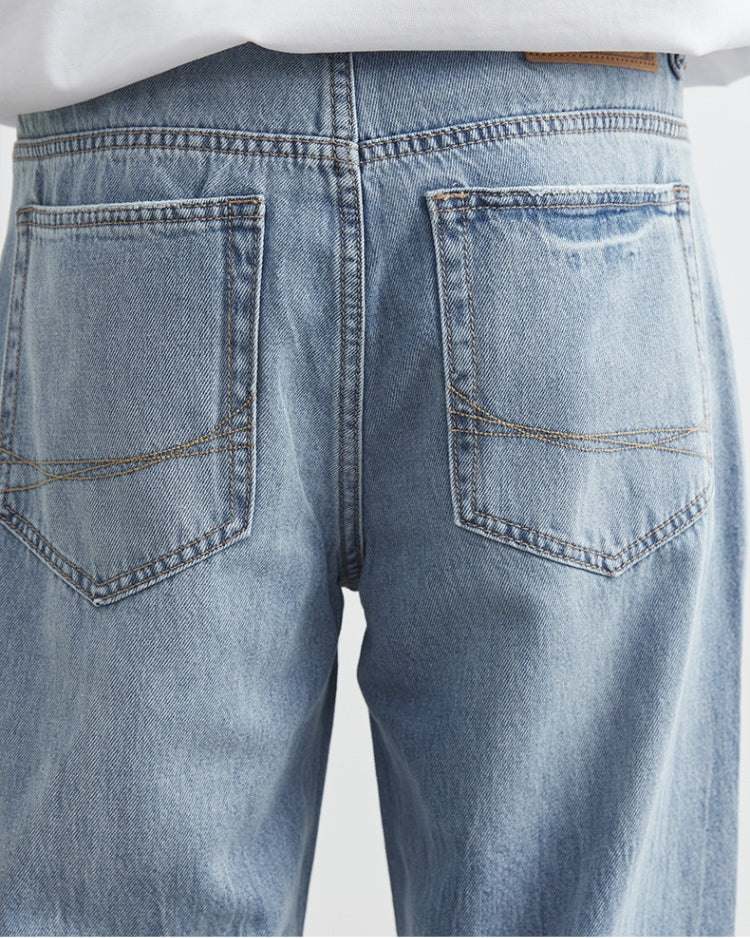 Faded Sky Straight-Leg Jeans