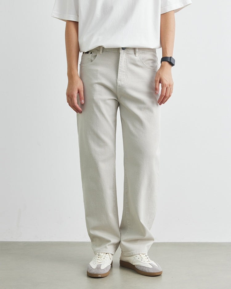 Soft Sand Straight Denim Jeans