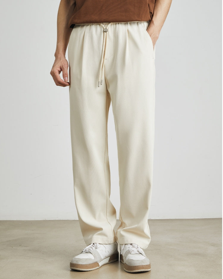 Soft Waistband Drawstrings Relaxed Pants
