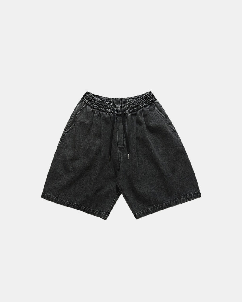 Relaxed Fit Elastic Band Drawstring Shorts