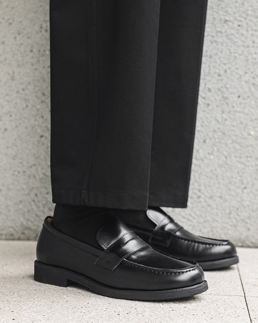 Leather Black Penny Loafers