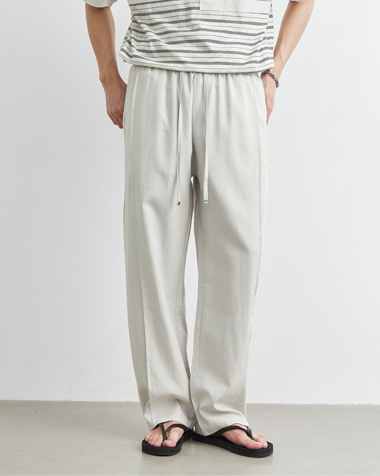 Linen Wide Leg Waistband Lounge Pants