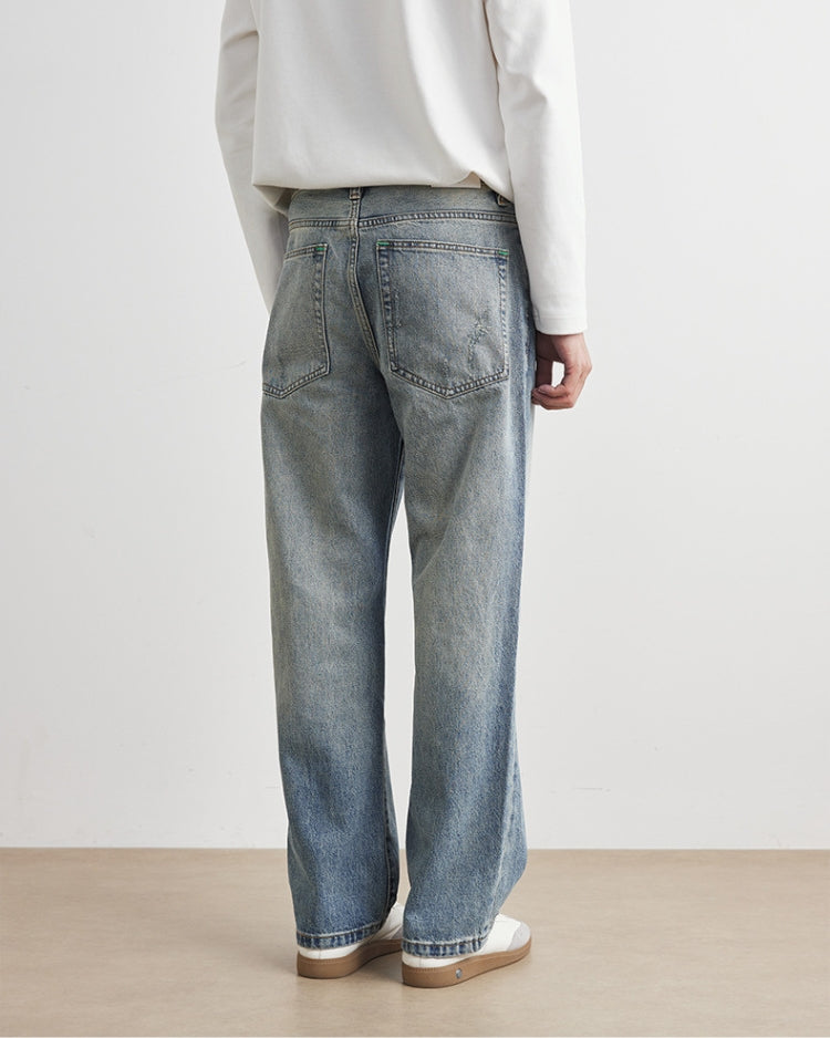 Essential Loose Fit Washed Denim Jeans