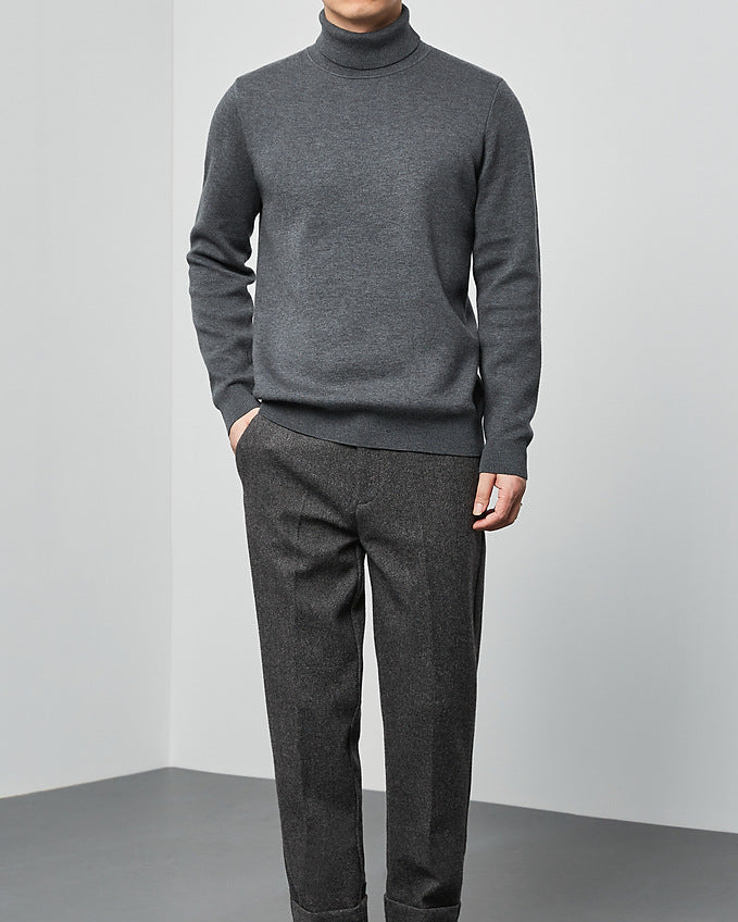 The Momeike Classic Solid Turtleneck Sweater