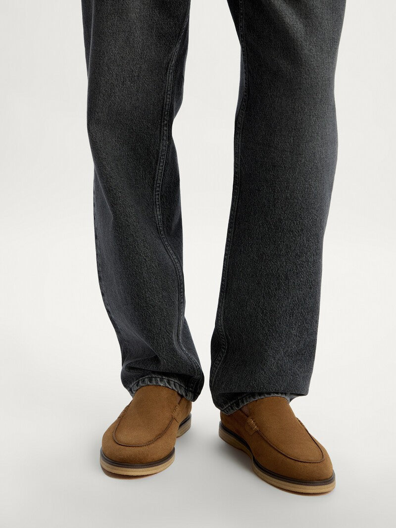 Coffee Suede loafers