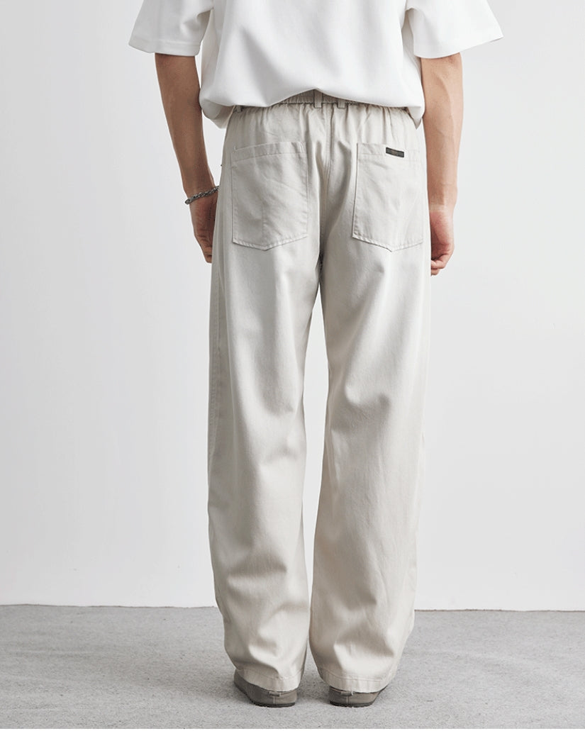 Baggy Elastic Waistband Jeans look Trousers