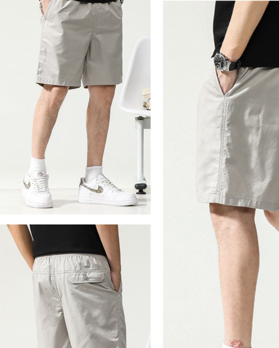 Urban Casual Shorts - Light Grey