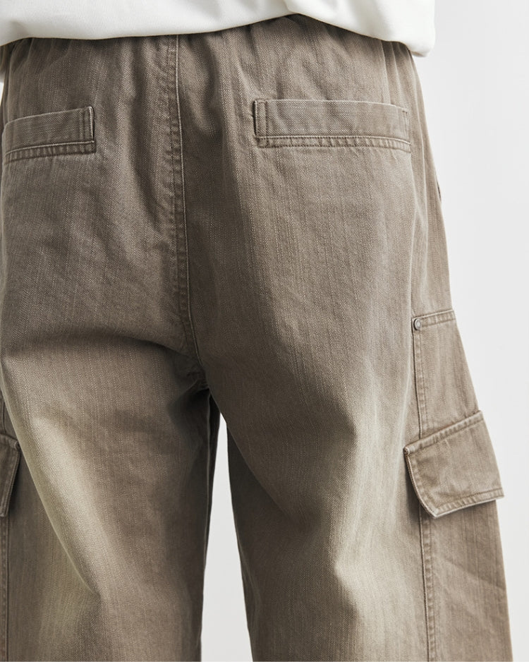 Parachute Cargo Pants with Drawstrings