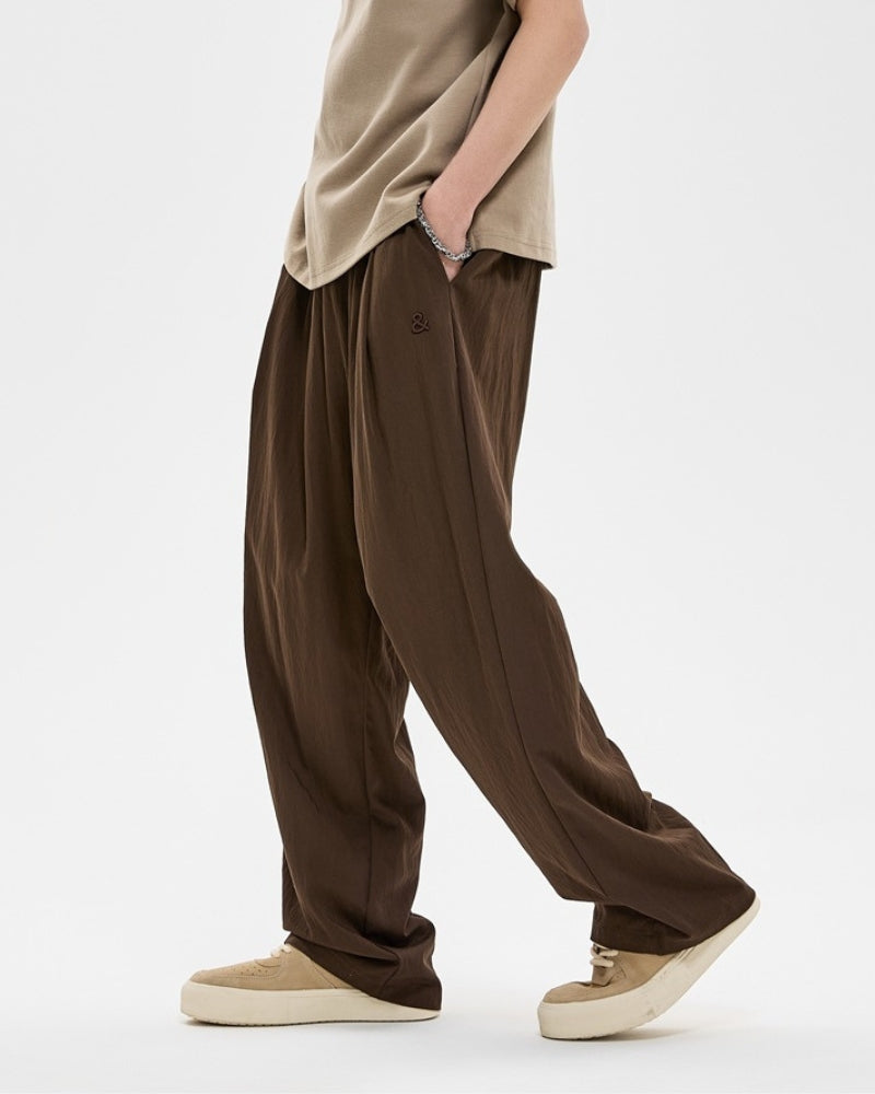 Relaxed Embroided & Wide-Leg Trousers