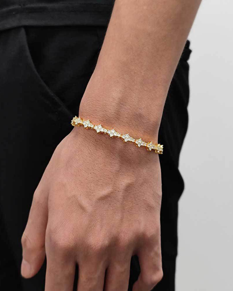 Star Cut Slim Tennis Bracelet