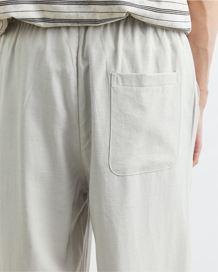 Linen Wide Leg Waistband Lounge Pants