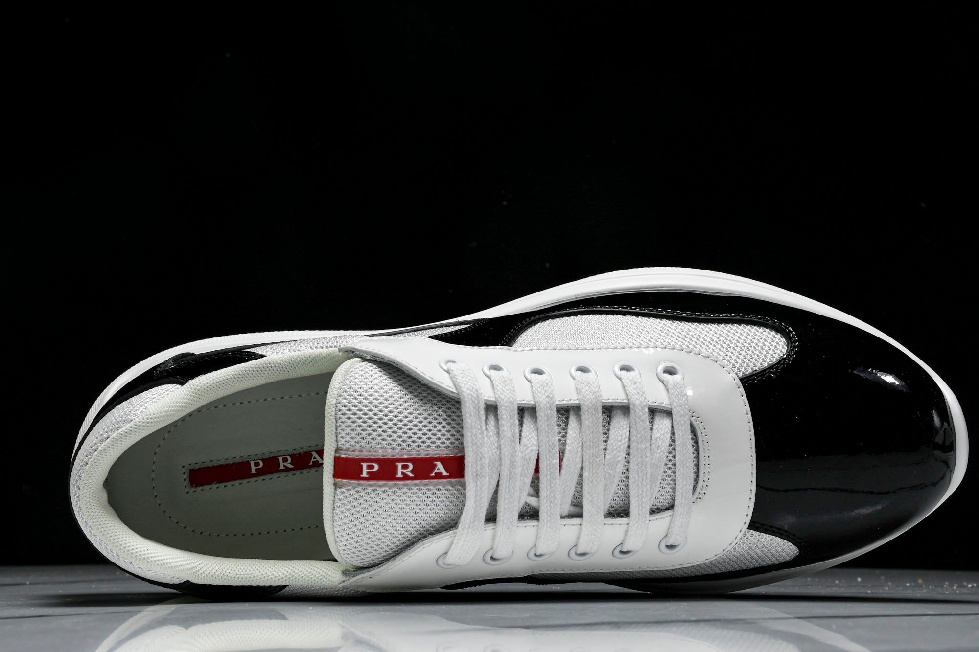 Prada America's Cup Sneaker 'Black Silver White' v2