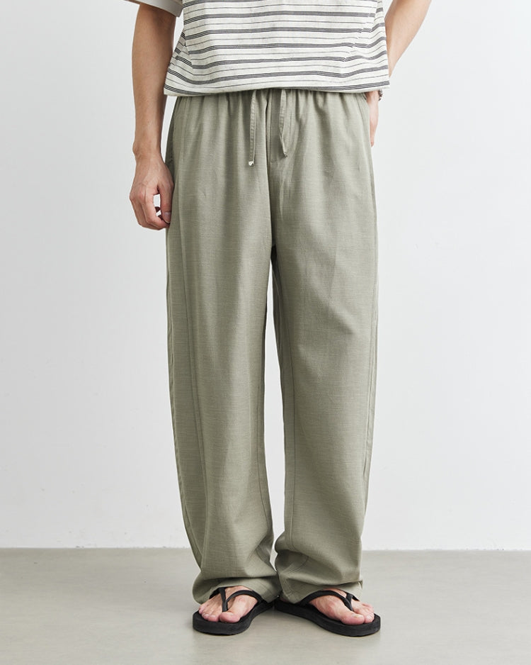 Linen Wide Leg Waistband Lounge Pants