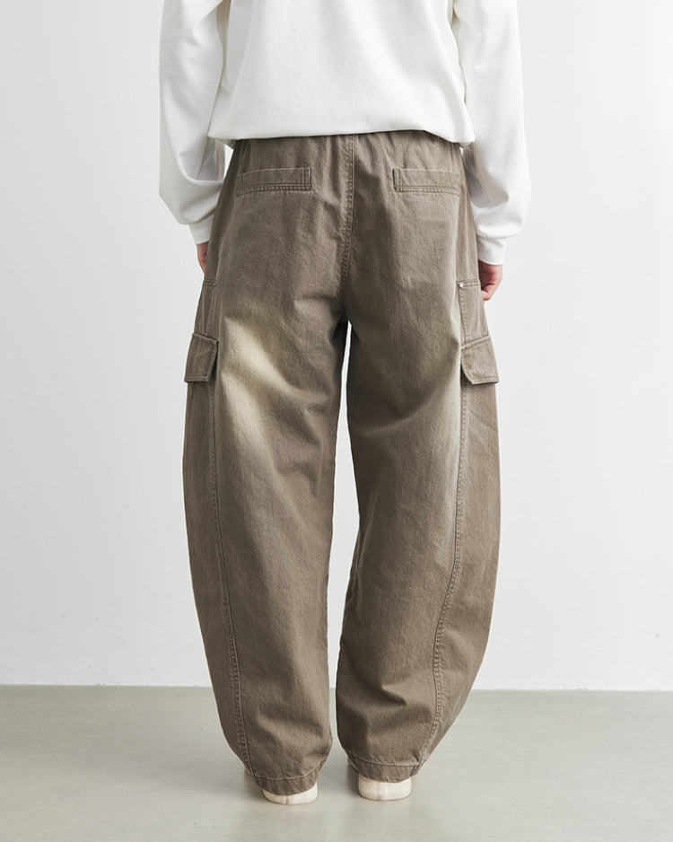 Parachute Cargo Pants with Drawstrings