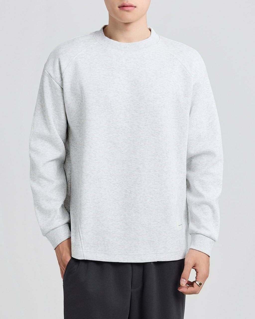 The Carver Structured Split Crew Sweater